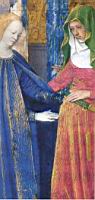 Jean Fouquet - Les heures d'Etienne Chevalier - La Visitation - detail